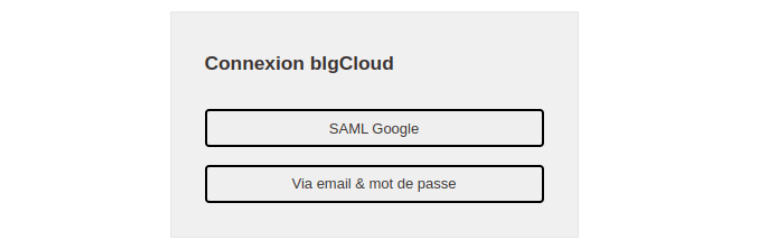 Authentification - SAML - SAML Google Workspace et blgCloud