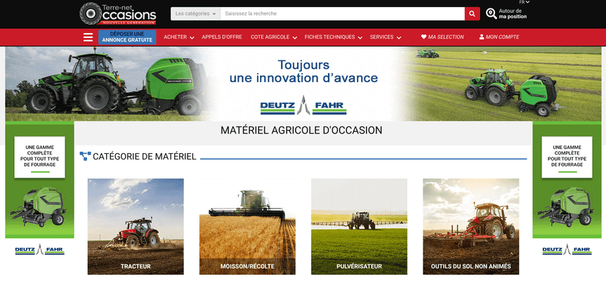 Places de marché - Matériel agricole - TERRE NET OCCASIONS